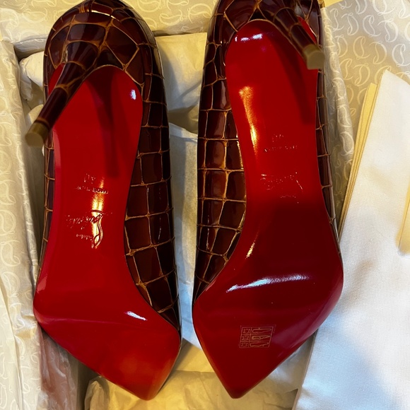 Christian Louboutin Croc-Embossed Heels - Picture 3 of 6